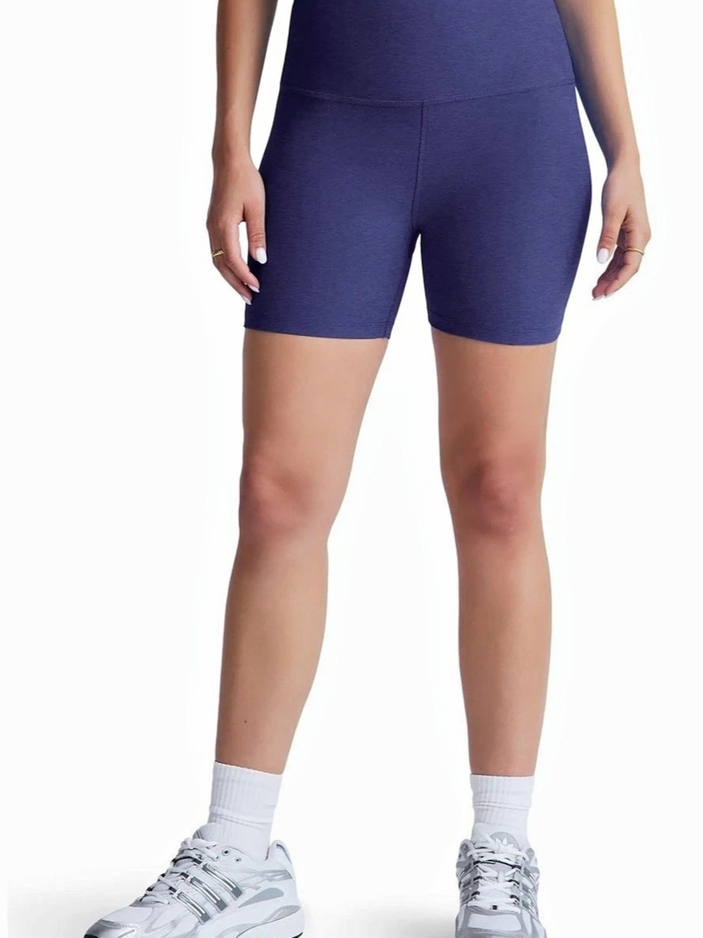 Beyond Yoga Spacedye Keep Pace 7" Short Bike Shorts Eternal Blue Heather XS